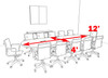Modern Racetrack 12' Feet Conference Table, #OF-CON-C10