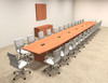 Modern Boat Shapedd 30' Feet Conference Table, #OF-CON-C106