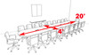 Modern Racetrack 20' Feet Conference Table, #OF-CON-C28
