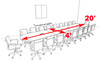 Modern Racetrack 20' Feet Conference Table, #OF-CON-C29