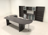 7pc Modern Contemporary L Shaped Executive Office Desk Set, #MT-MED-O21