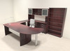 7pc Modern Contemporary U Shaped Executive Office Desk Set, #MT-MED-U17