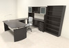 6pc Modern Contemporary U Shaped Executive Office Desk Set, #MT-MED-U9