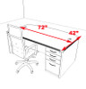 2pc Modern Contemporary Executive Office Desk Set, #RO-ABD-D5