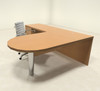 3pc Modern Contemporary L Shaped Executive Office Desk Set, #RO-ABD-L7