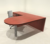 3pc Modern Contemporary L Shaped Executive Office Desk Set, #RO-ABD-L8