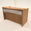 2pc Modern Contemporary Glass Reception Desk Set, #RO-ABD-R1