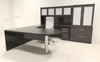 7pc Modern Contemporary U Shaped Executive Office Desk Set, #RO-ABD-U30