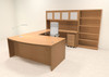 6pc Modern Contemporary U Shaped Executive Office Desk Set, #RO-ABD-U7