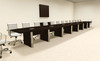 Modern Boat Shaped 30' Feet Conference Table, #OF-CON-CP55