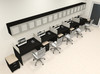 Five Person Modern Divider Office Workstation Desk Set, #CH-AMB-SP118