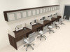 Five Person Modern Divider Office Workstation Desk Set, #CH-AMB-SP99
