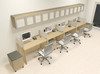 Four Person Modern Divider Office Workstation Desk Set, #CH-AMB-SP115