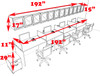 Four Person Modern Divider Office Workstation Desk Set, #CH-AMB-SP115