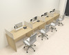 Four Person Modern Divider Office Workstation Desk Set, #CH-AMB-SP75