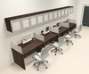 Four Person Modern Divider Office Workstation Desk Set, #CH-AMB-SP94