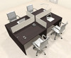 Four Persons Modern Office Divider Workstation Desk Set, #CH-AMB-FP17