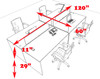 Four Persons Modern Office Divider Workstation Desk Set, #CH-AMB-FP33