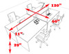 Four Persons Modern Office Divider Workstation Desk Set, #CH-AMB-FP34