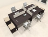 Four Persons Modern Office Divider Workstation Desk Set, #CH-AMB-FP37