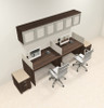 Two Person Modern Divider Office Workstation Desk Set, #CH-AMB-SP104