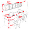 Two Person Modern Divider Office Workstation Desk Set, #CH-AMB-SP82