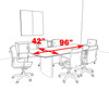 Modern Contemporary 8' Feet Conference Table, #MT-MED-C8