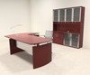 4pc Modern Contemporary L Shape Executive Office Desk Set, #RO-NAP-L11