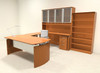 6pc Modern Contemporary U Shape Executive Office Desk Set, #RO-NAP-U13