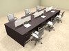 Six Person Modern Divider Office Workstation Desk Set, #OT-SUL-FP23