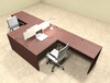 Two Person L Shaped Divider Office Workstation Desk Set, #OT-SUL-FP26