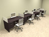 Four Person Divider Modern Office Workstation Desk Set, #OT-SUL-SP31