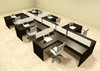 Six Person L Shaped Divider Office Workstation Desk Set, #OT-SUL-SP52