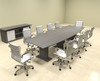 Modern Contemporary Boat Shaped 12' Feet Conference Table, #MT-STE-C10