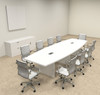 Modern Boat Shaped 12' Feet Conference Table, #OF-CON-C123