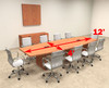 Modern Boat Shaped 12' Feet Conference Table, #OF-CON-C123