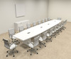 Modern Boat Shaped 20' Feet Conference Table, #OF-CON-C127
