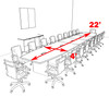 Modern Boat Shaped 22' Feet Conference Table, #OF-CON-C128