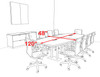 Modern Boat Shaped Steel Leg 10' Feet Conference Table, #OF-CON-CM20