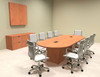 Modern Racetrack Cube Leg 10' Feet Conference Table, #OF-CON-CQ5