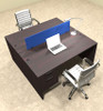 Two Person Modern Blue Divider Office Workstation Desk Set, #OT-SUL-FPB15