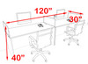 Two Person Blue Divider Office Workstation Desk Set, #OT-SUL-SPB1