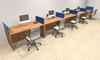 Five Person Blue Divider Office Workstation Desk Set, #OT-SUL-SPB13