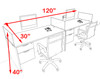 Two Person Blue Divider Office Workstation Desk Set, #OT-SUL-SPB21