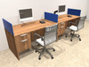 Two Person Blue Divider Office Workstation Desk Set, #OT-SUL-SPB21