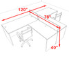 Two Person Orange Divider Office Workstation Desk Set, #OT-SUL-SPO41