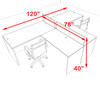 Two Person Orange Divider Office Workstation Desk Set, #OT-SUL-SPO43