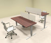 Two Persons Modern Power Adjustable Divider Workstation, #OF-CON-HP3