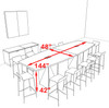 Boat Shape Counter Height 12' Feet Conference Table, #OF-CON-CT10