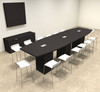 Boat Shape Counter Height 14' Feet Conference Table, #OF-CON-CT18
